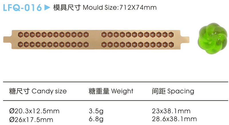 LFQ-016 candy mould - LUFENG MOLD
