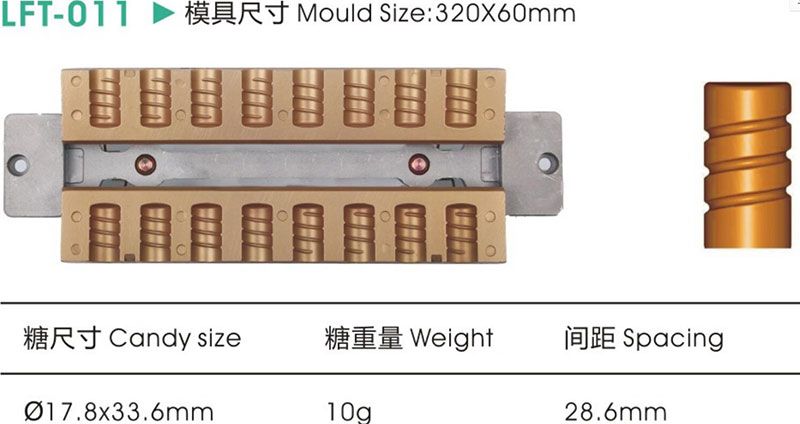 LFT-011 candy mould - LUFENG MOLD