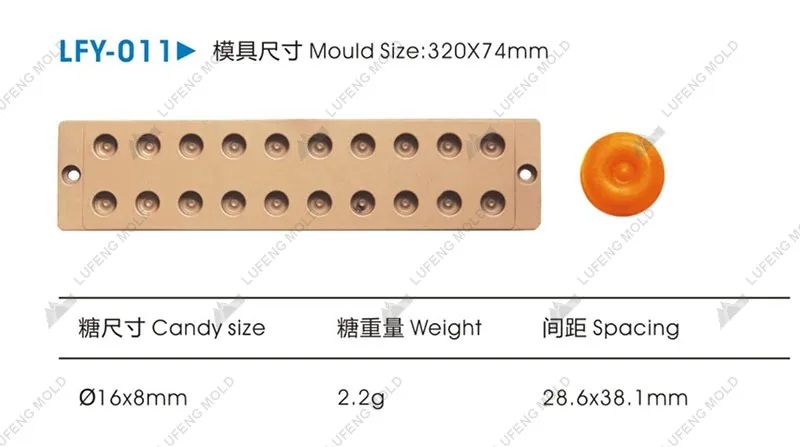 LFY-011 Hard candy plate mould - LUFENG MOLD
