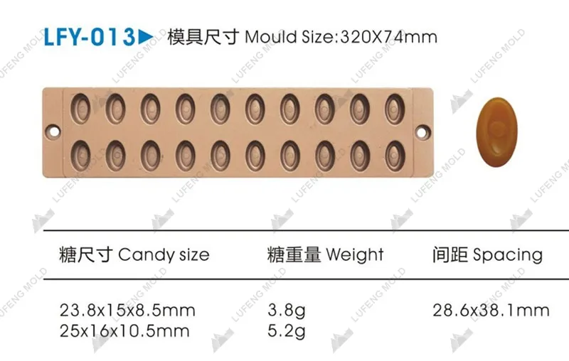 LFY-013 Hard candy plate mould - LUFENG MOLD