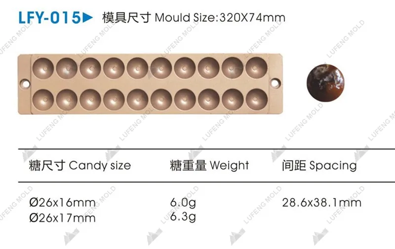 LFY-015 Hard candy plate mould - LUFENG MOLD