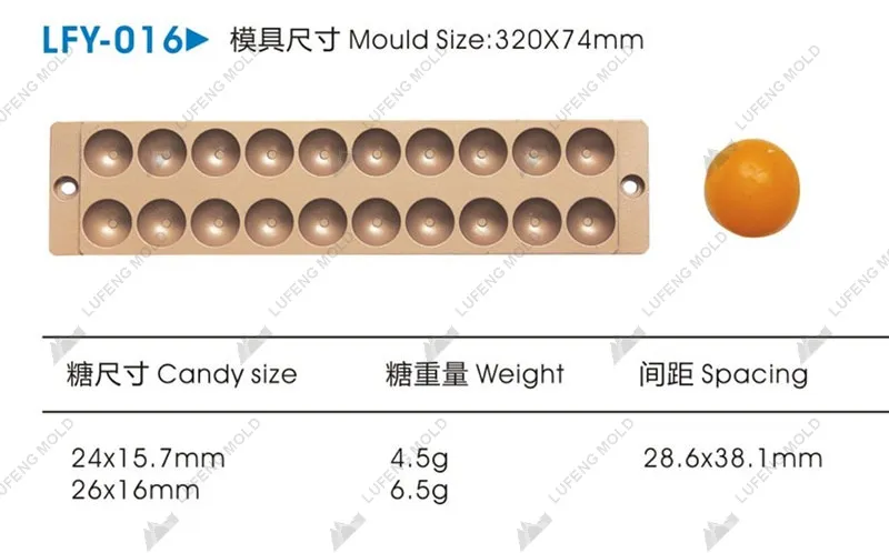 LFY-016 Hard candy plate mould - LUFENG MOLD