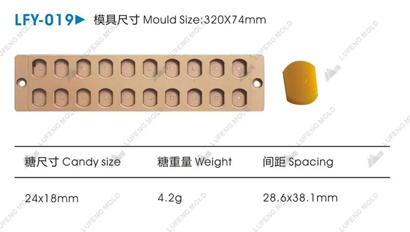 LFY-019 Hard candy plate mould - LUFENG MOLD