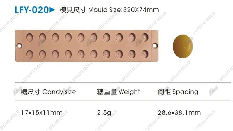 LFY-020 Hard candy plate mould - LUFENG MOLD