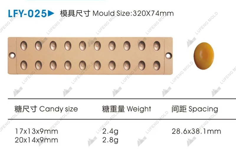 LFY-025 Hard candy plate mould - LUFENG MOLD