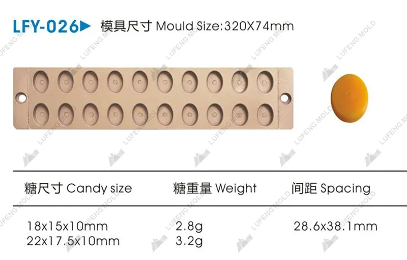 LFY-026 Hard candy plate mould - LUFENG MOLD