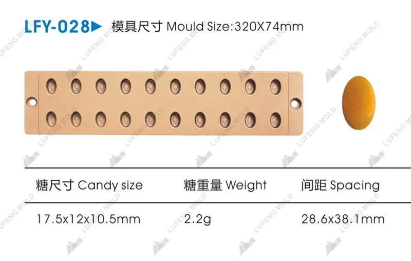 LFY-028 Hard candy plate mould - LUFENG MOLD