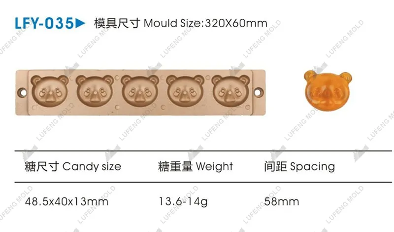 LFY-035 Jelly candy mould - LUFENG MOLD