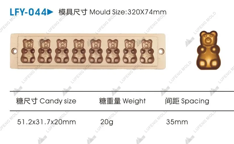 LFY-044 Jelly candy mould - LUFENG MOLD