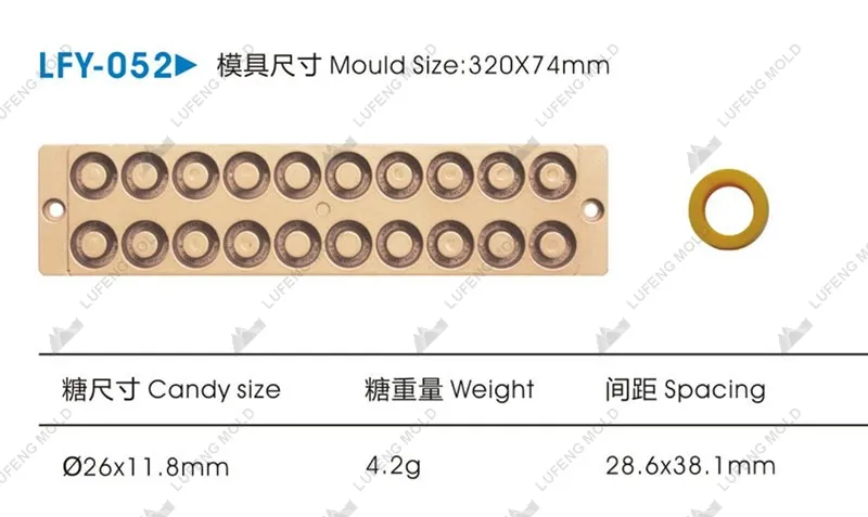 LFY-052 Jelly candy mould - LUFENG MOLD