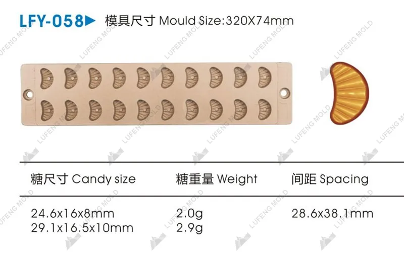 LFY-058 Jelly candy mould - LUFENG MOLD