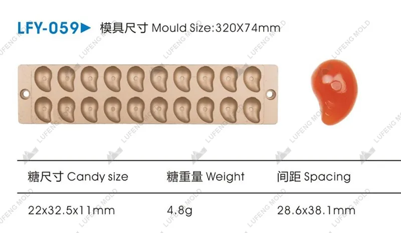 LFY-059 Jelly candy mould - LUFENG MOLD