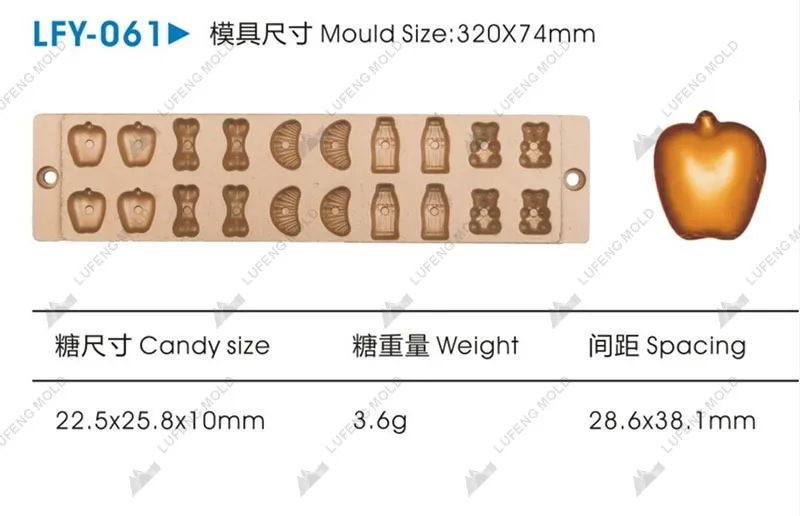 LFY-061 Jelly candy mould - LUFENG MOLD