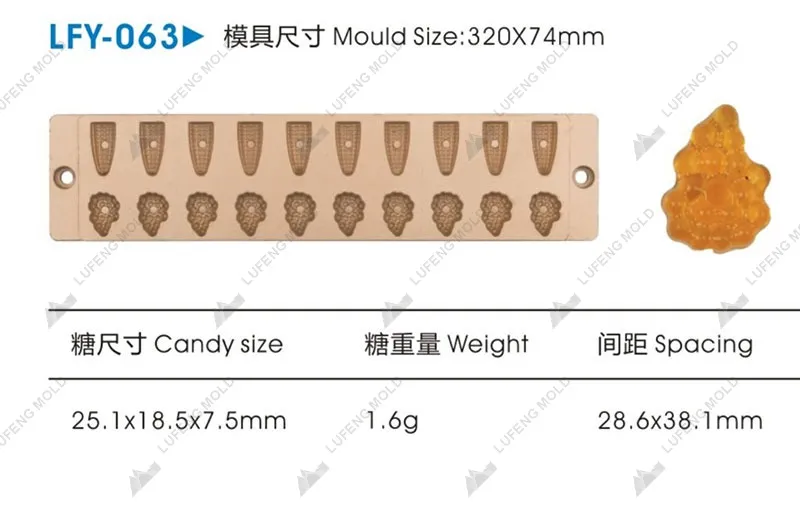 LFY-063 Jelly candy mould - LUFENG MOLD