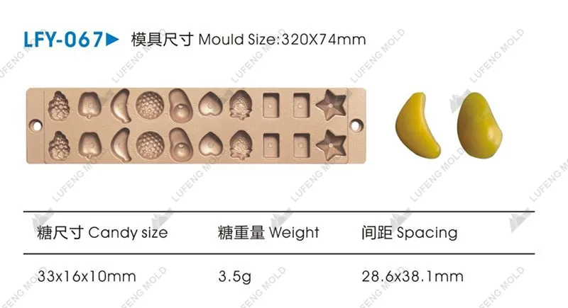 LFY-067 Jelly candy mould - LUFENG MOLD