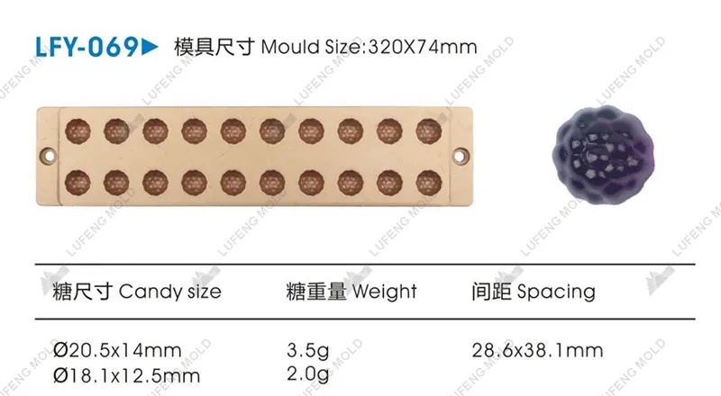 LFY-069 Jelly candy mould - LUFENG MOLD