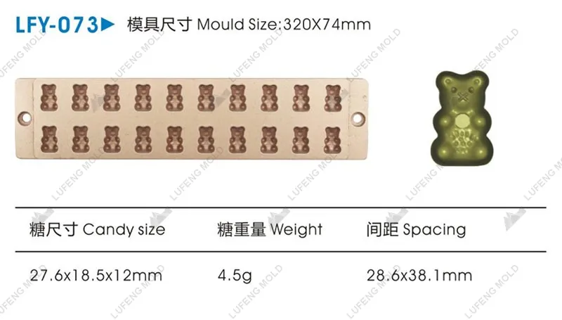 LFY-073 Jelly candy mould - LUFENG MOLD