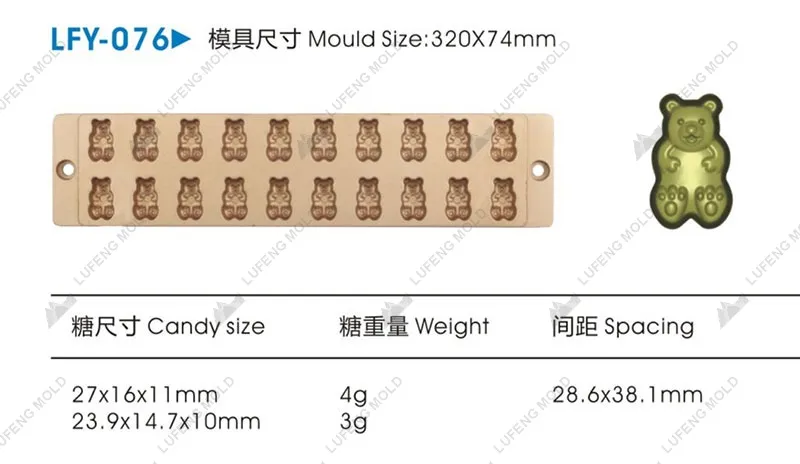 LFY-076 Jelly candy mould - LUFENG MOLD