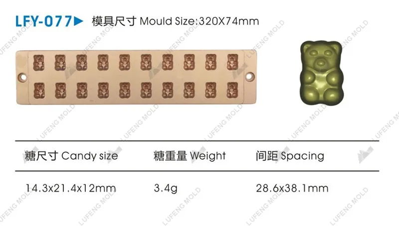 LFY-077 Jelly candy mould - LUFENG MOLD