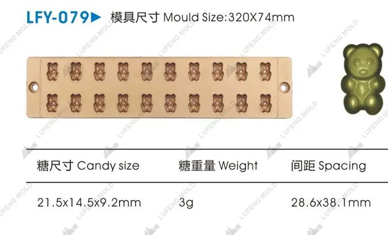 LFY-079 Jelly candy mould - LUFENG MOLD