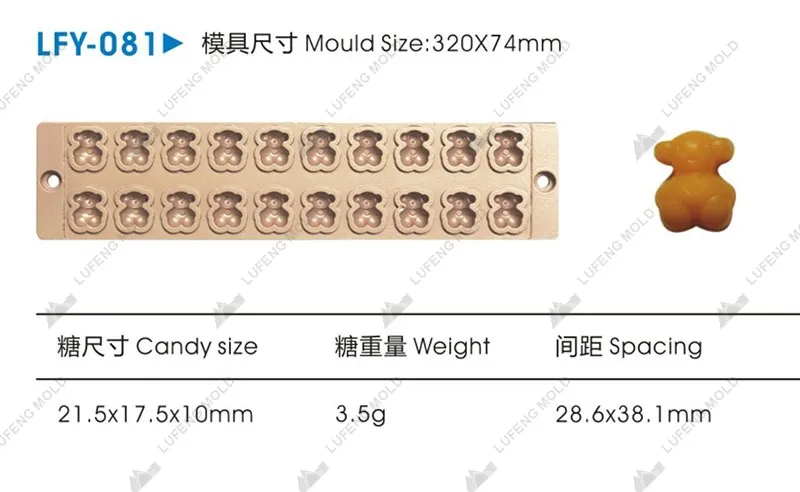 LFY-081 Jelly candy mould - LUFENG MOLD