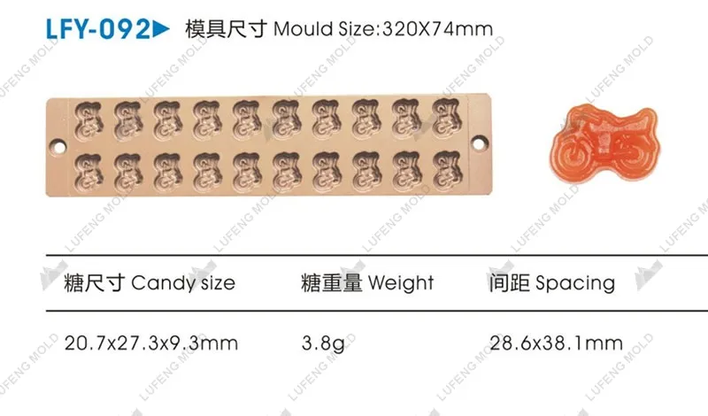 LFY-092 Jelly candy mould - LUFENG MOLD