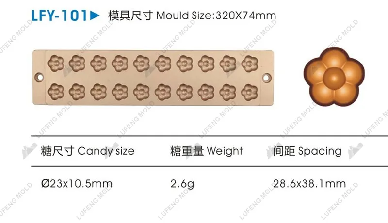 LFY-101 Jelly candy mould - LUFENG MOLD