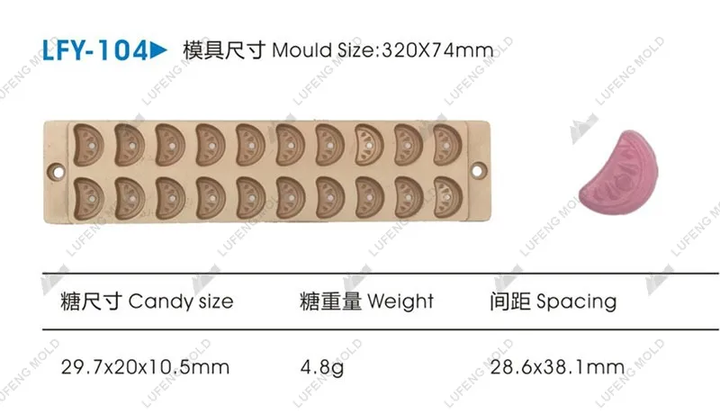 LFY-104 Jelly candy mould - LUFENG MOLD