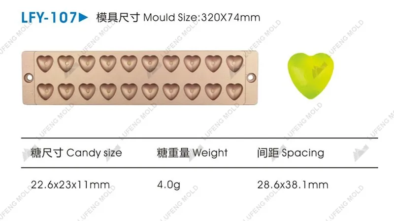 LFY-107 Jelly candy mould - LUFENG MOLD