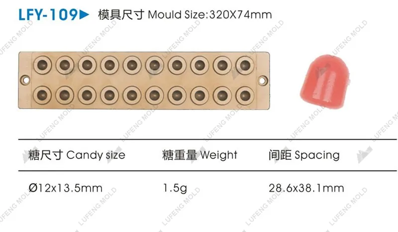 LFY-109 Jelly candy mould - LUFENG MOLD