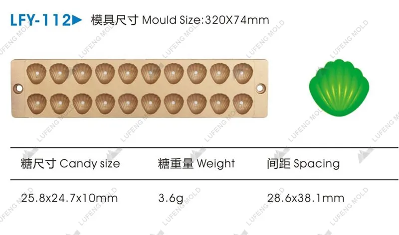 LFY-112 Jelly candy mould - LUFENG MOLD
