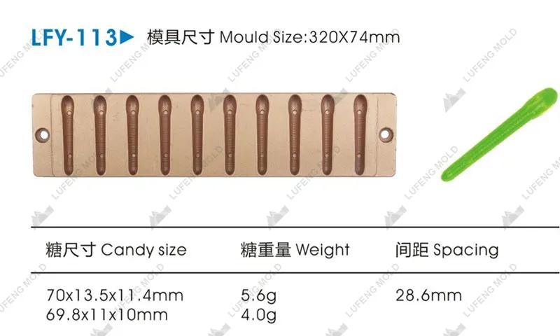 LFY-113 Jelly candy mould - LUFENG MOLD