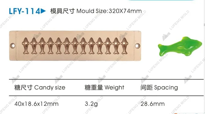 LFY-114 Jelly candy mould - LUFENG MOLD