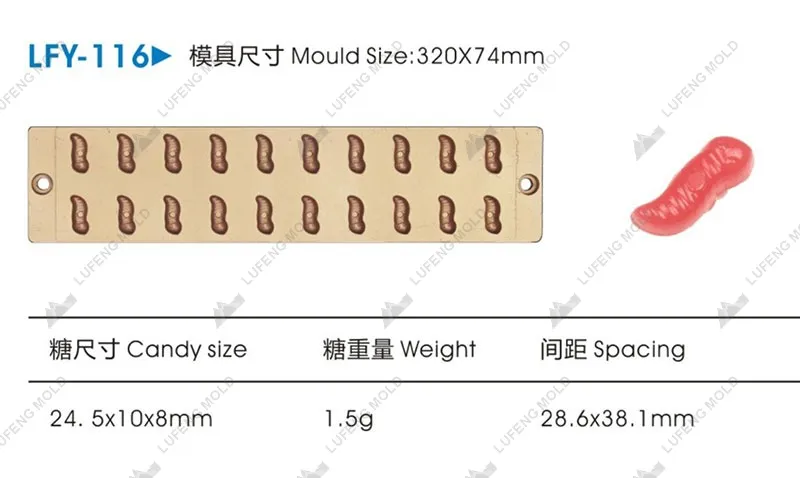 LFY-116 Jelly candy mould - LUFENG MOLD