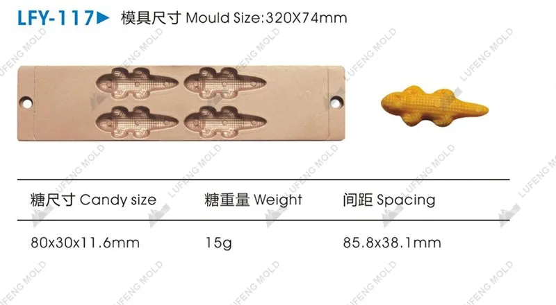 LFY-117 Jelly candy mould - LUFENG MOLD