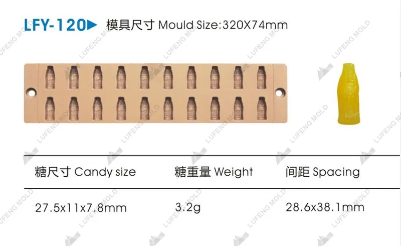 LFY-120 Jelly candy mould - LUFENG MOLD