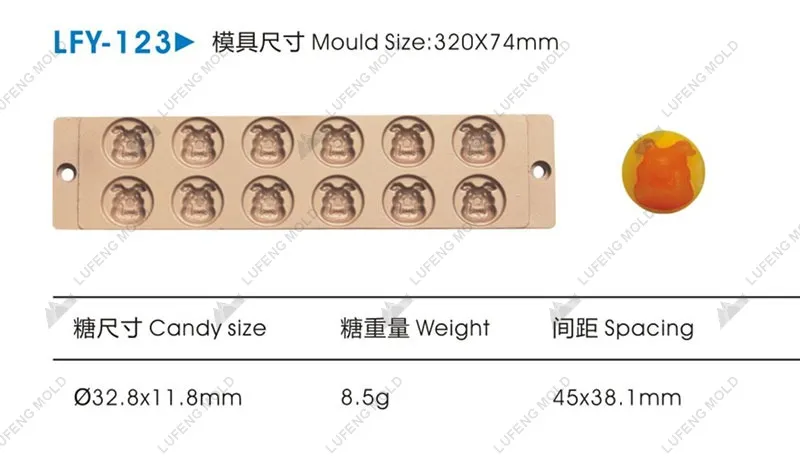 LFY-123 Jelly candy mould - LUFENG MOLD