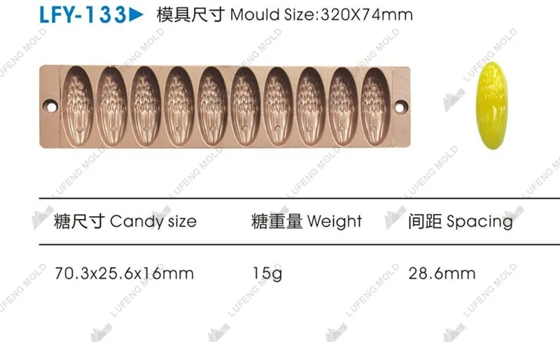 LFY-133 Jelly candy mould - LUFENG MOLD