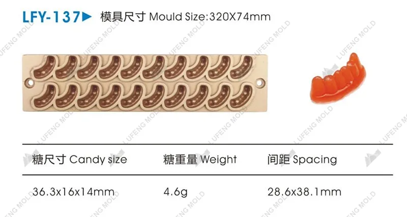 LFY-137 Jelly candy mould - LUFENG MOLD