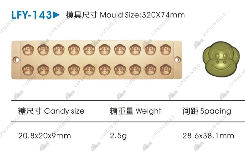 LFY-143 Jelly candy mould - LUFENG MOLD