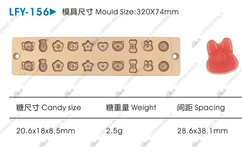 LFY-156 Jelly candy mould - LUFENG MOLD