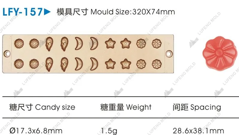 LFY-157 Jelly candy mould - LUFENG MOLD